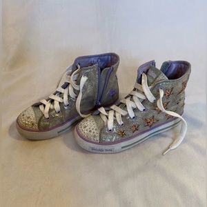 Girls’ Sketchers Twinkle Toes Heather Charm High Top Sneakers
